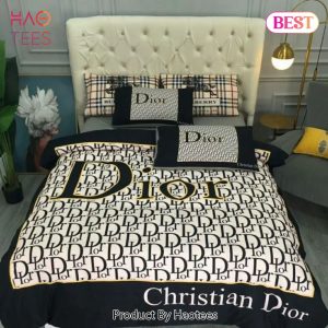 [SALE] Christian Dior Black White Luxury Brand Premium Bedding Set Bedspread Duvet Cover Set Home Decor