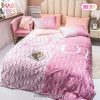 [SALE] Christian Dior Pink Logo Luxury Brand Premium Bedding Set Bedspread Duvet Cover Set Home Decor
