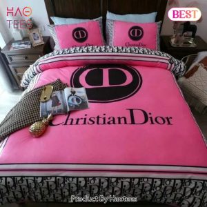 [SALE] Christian Dior Pinky Luxury Brand Premium Bedding Set Bedspread Duvet Cover Set Home Decor