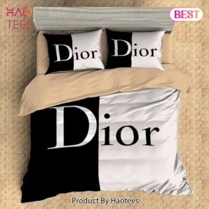 [SALE] Dior Black And White Bedding Sets Quilt Sets Duvet Cover Luxury Brand Bedding Decor