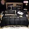 [SALE] Dior Black Logo Luxury Brand Bedding Set Home Decor