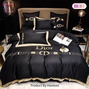 [SALE] Dior Black Luxury Brand High-End Bedding Set Home Decor