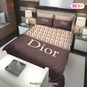 [SALE] Dior Brown Fashion Luxury Brand Premium Bedding Set Home Decor