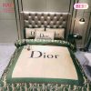 [SALE] Dior Green Logo Luxury Brand Bedding Set Home Decor