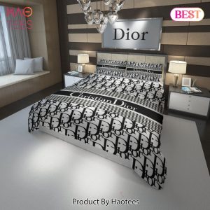 [SALE] Dior Logo Luxury Brand Bedding Set Bedspread Duvet Cover Set Home Decor