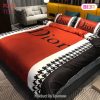 [SALE] Dior Red Logo Luxury Brand Bedding Set Home Decor