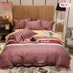 [SALE] Dior Red Luxury Brand Premium Bedding Set Bedspread Duvet Cover Set Home Decor