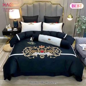 [SALE] Dolce & Gabbana Black Luxury Brand Bedding Set Duvet Cover Home Decor