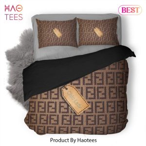 [SALE] Fendi Chic Lady Luxury Logo Fashion Brand Premium Bedding Set Home Decor