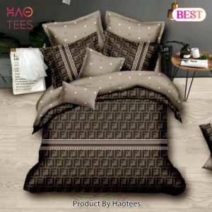 [SALE] Fendi Printed Bedding Sets Quilt Sets Duvet Cover Luxury Brand Bedding Decor