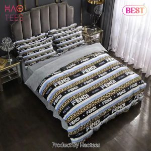 [SALE] Fendi Roma Luxury Brand Premium Bedding Set Bedspread Duvet Cover Set Home Decor