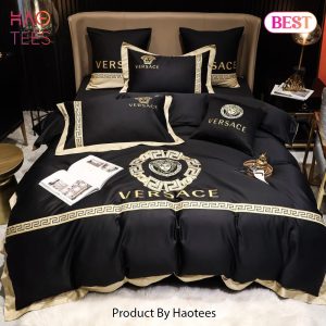 [SALE] Gianni Versace Black Luxury Brand High-End Bedding Set Home Decor – LE61