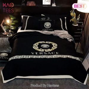 [SALE] Gianni Versace Black Luxury Brand High-End Bedding Set Home Decor – U301