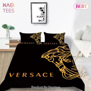 [SALE] Gianni Versace Hot Logo Luxury Brand Bedding Set Bedspread Duvet Cover Set Home Decor