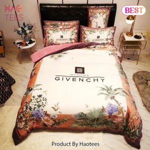 [SALE] Givenchy New Flowers White Luxury Brand Bedding Set Duvet Cover Home Decor