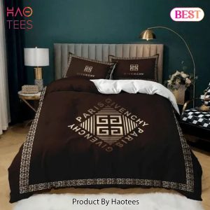 [SALE] Givenchy Paris Brown Luxury Brand Bedding Set Bedspread Duvet Cover Set Home Decor