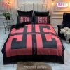[SALE] Givenchy Red Black Luxury Brand High End Premium Bedding Set Home Decor