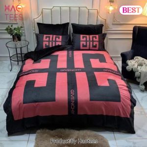 [SALE] Givenchy Red Black Luxury Brand High End Premium Bedding Set Home Decor