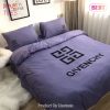 [SALE] Givency Blue Logo Luxury Brand Bedding Set Home Decor