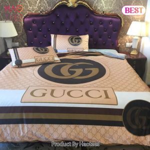 [SALE] Gucci Beautiful Luxury Brand Inspired 3D Bedding Sets Duvet Cover Bedlinen Bed set