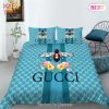 [SALE] Gucci Bee Flower Luxury Brand High-End Bedding Set Home Decor