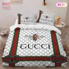 [SALE] Gucci Bee White Luxury Brand High-End Bedding Set Home Decor