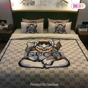 [SALE] Gucci Beige Luxury Brand Bedding Set Home Decor