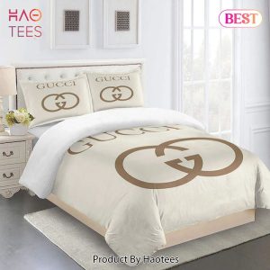 [SALE] Gucci Beige Luxury Brand High-End Bedding Set Home Decor – QM81