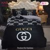 [SALE] Gucci Black Luxury Brand Bedding Set Home Decor