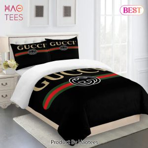 [SALE] Gucci Black Premium Fashion Limited Luxury Brand Bedding Set Home Decor