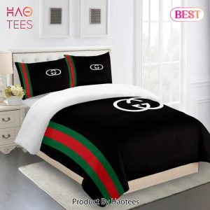 [SALE] Gucci Black Premium Limited Luxury Brand Fashion Bedding Set Home Decor