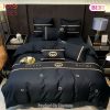 [SALE] Gucci Black Premium Limited Luxury Brand Fashion Bedding Set Home Decor