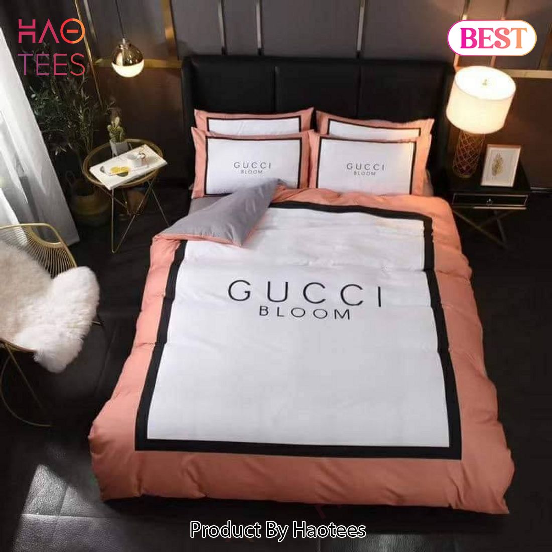 [SALE] Gucci Bloom Fashion Logo Luxury Brand Bedding Set Home Decor Luxury Store