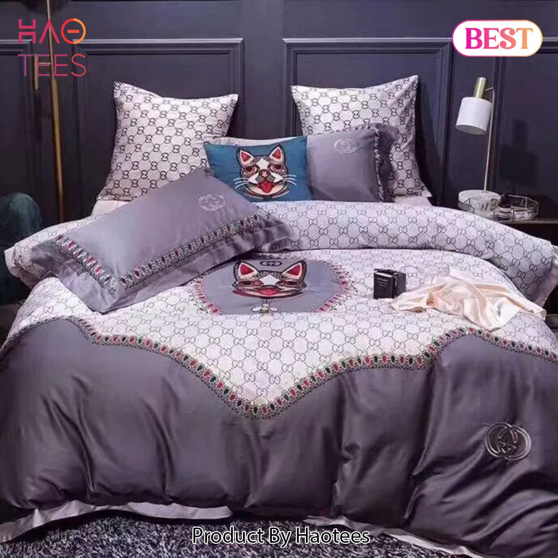 [SALE] Gucci Cat Luxury Brand High-End Bedding Set Home Decor – VE71 Luxury Store