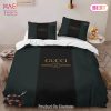 [SALE] Gucci Dark Snake Fashion Logo Premium Luxury Brand High-End Bedding Set LV Home Decor