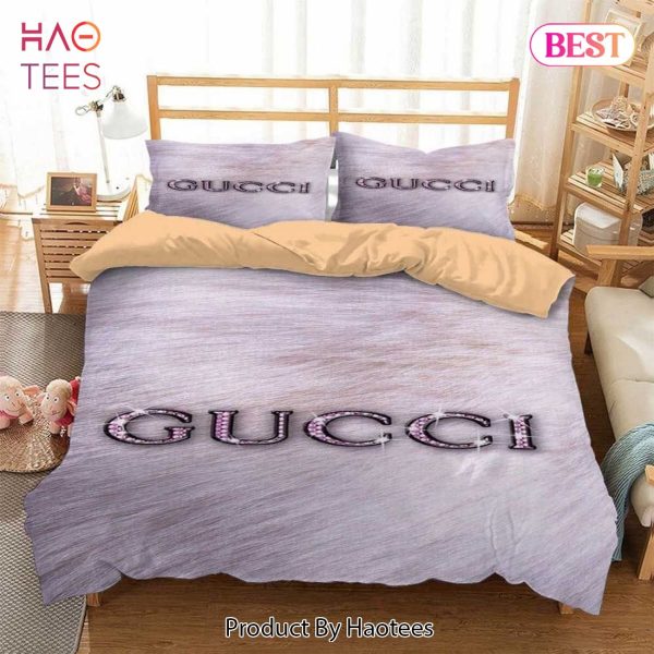[SALE] Gucci Diamon Fashion Logo Luxury Brand Premium Bedding Set Home Decor