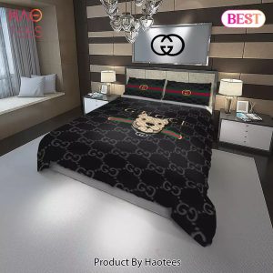 [SALE] Gucci Doggy Fashion Logo Luxury Brand Bedding Set Home Decor