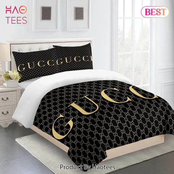 [SALE] Gucci Fashion Logo Limited Luxury Brand Bedding Set Home Decor