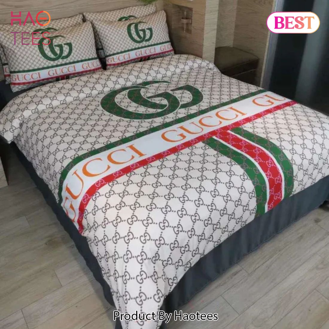 [SALE] Gucci GC Luxury Fashion Brand Bedding Set Bedspread Duvet Cover Set Luxury Store