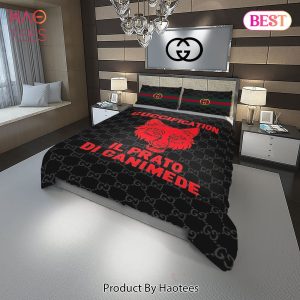 [SALE] Gucci Guccification Fashion Logo Luxury Brand Premium Bedding Set Home Decor