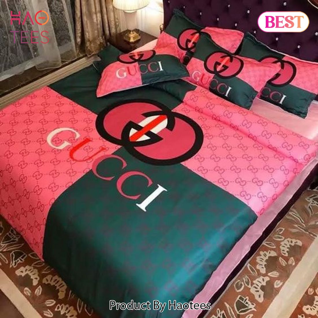 [SALE] Gucci Logo Luxury Brand Bedding Set Home Decor Luxury Store