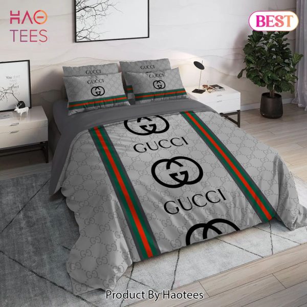 [SALE] Gucci Logo Luxury Brand High End Premium Bedding Set Home Decor