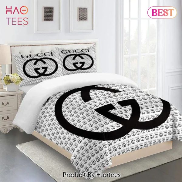 [SALE] Gucci Logo Premium Luxury Brand Fashion Limited Bedding Set Home Decor