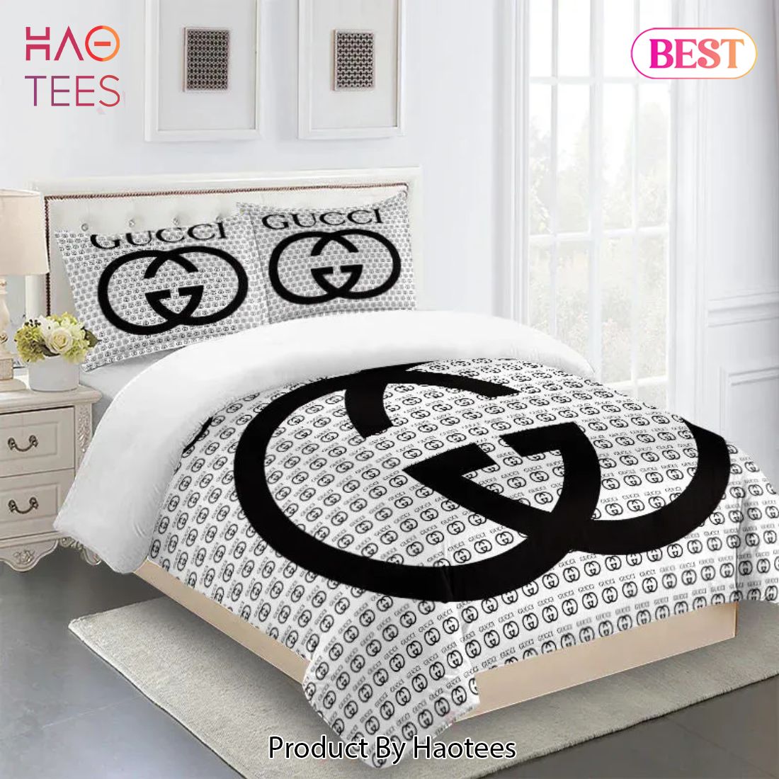 [SALE] Gucci Logo Premium Luxury Brand Fashion Limited Bedding Set Home Decor Luxury Store