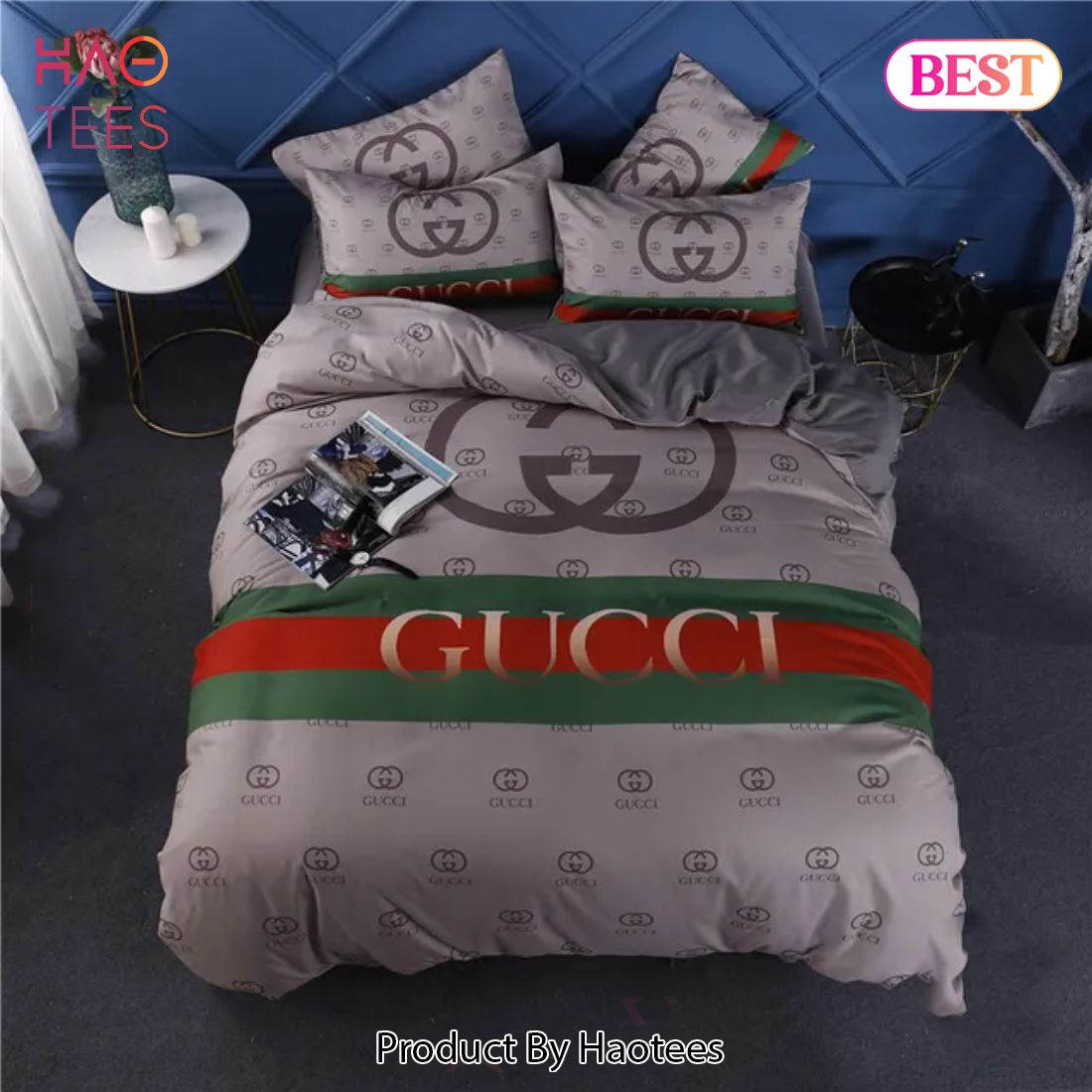 [SALE] Gucci Luxury Brand Bedding Set Bedspread Duvet Cover Set Home Decor – BU41 Luxury Store