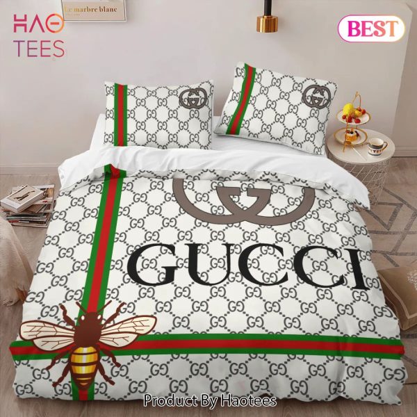 [SALE] Gucci Luxury Brand Bee High-End Bedding Set Home Decor