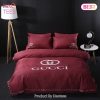 [SALE] Gucci Luxury Brand Red Bedding Set Bedspread Duvet Cover Set Home Decor