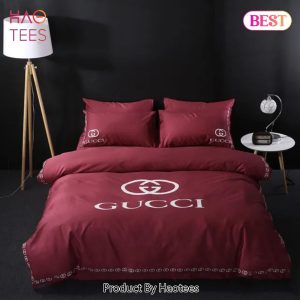 [SALE] Gucci Luxury Brand Red Bedding Set Bedspread Duvet Cover Set Home Decor