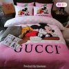 [SALE] Gucci Mickey Luxury Brand Bedding Set Bedspread Duvet Cover Set Home Decor
