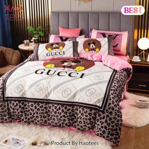 [SALE] Gucci Mickey Mouse Luxury Brand Premium Bedding Set Duvet Cover Home Decor